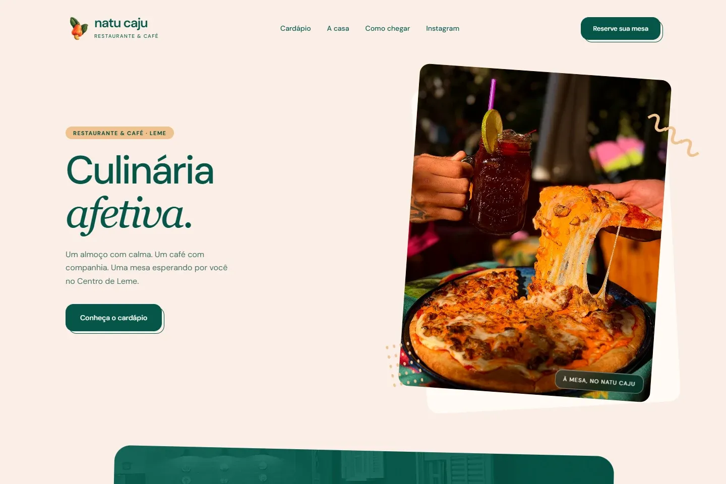 Captura da página Natu Caju em computador.